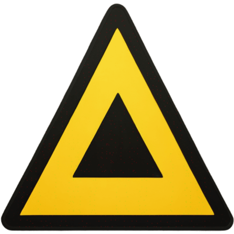 alert road sign tirangular shape, with yellow background and clear black color exclamation  mark ("!") at center emoji