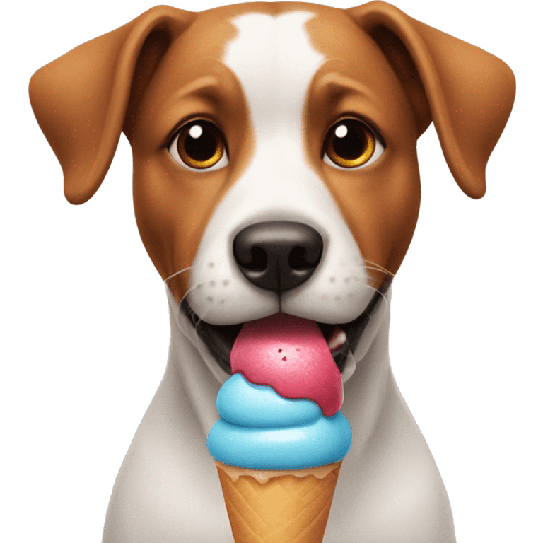 dog with icecream emoji