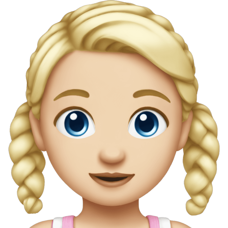 Blond baby girl- blueeyes-  pigtails emoji