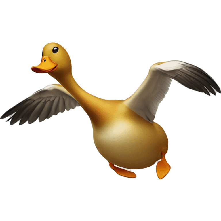 Duck doing a backflip emoji