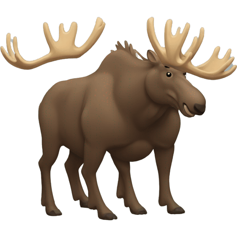 Moose wrestle emoji