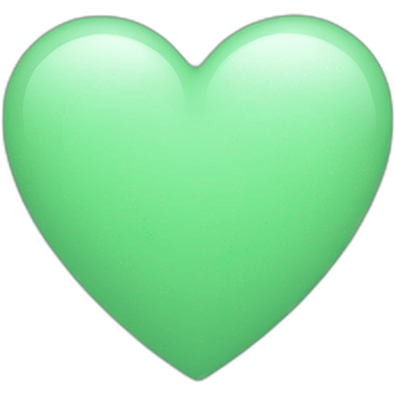 Pale green heart emoji