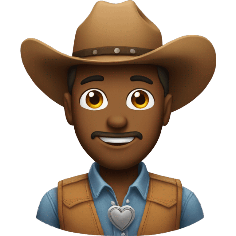 cowboy emoji with heart eyes  emoji