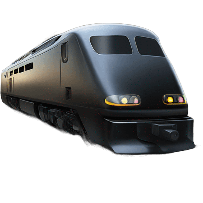 A electric locomotive (With little shiny black Kirby eyes) emoji