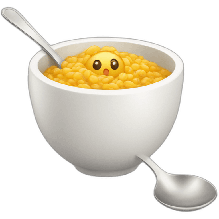 Bowl with spoon emoji