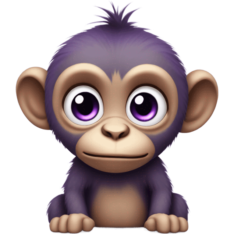 purple monkey baby emoji