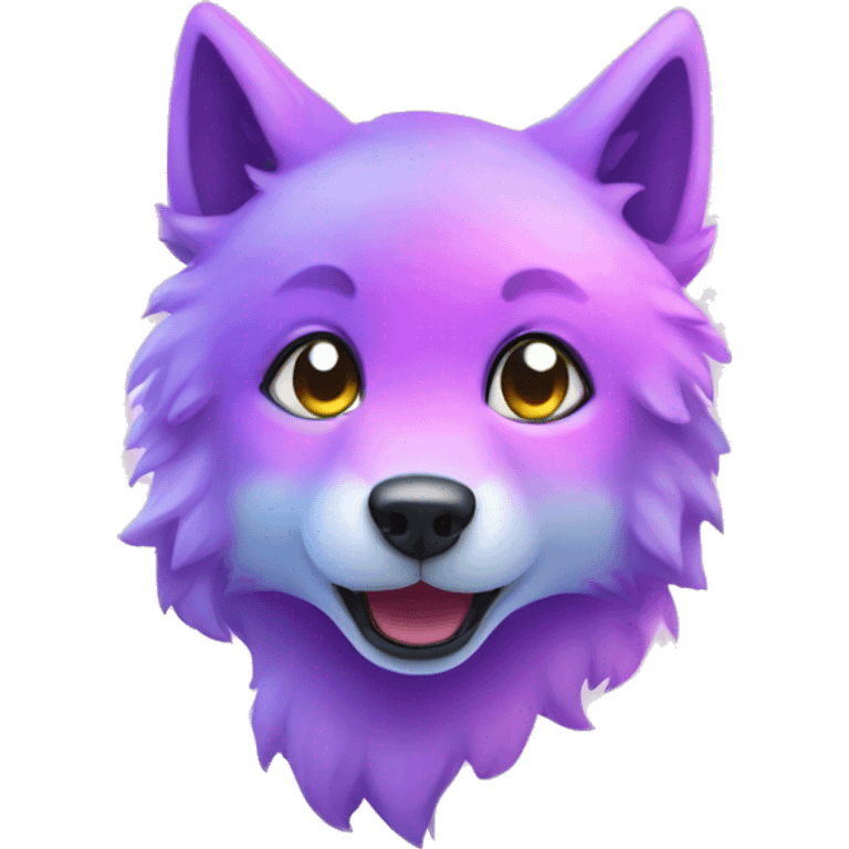 kawaii nebula wolf emoji