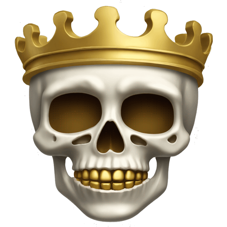 Skull crown gold emoji