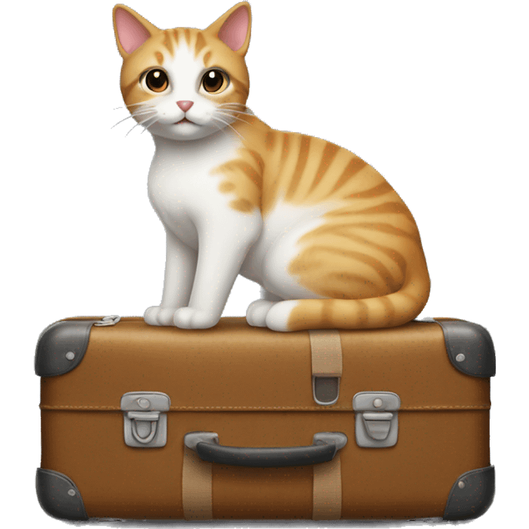 cat on suitcase emoji