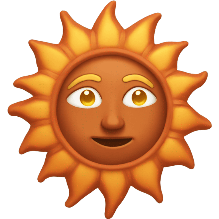 Terracotta sun emoji