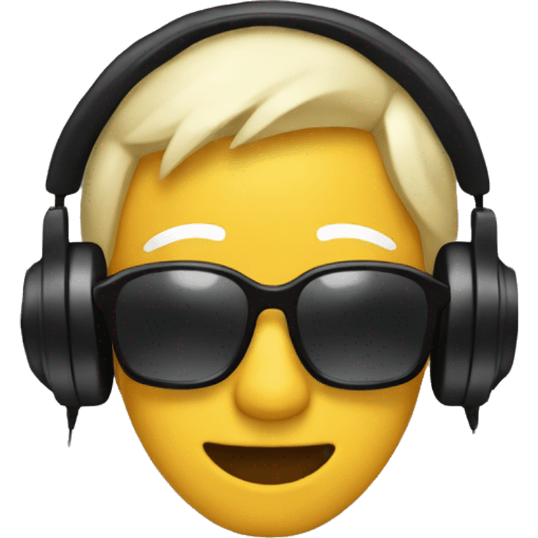 Emoji listening to music emoji