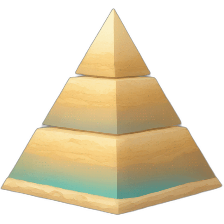 Pyramid made by layering brains emoji