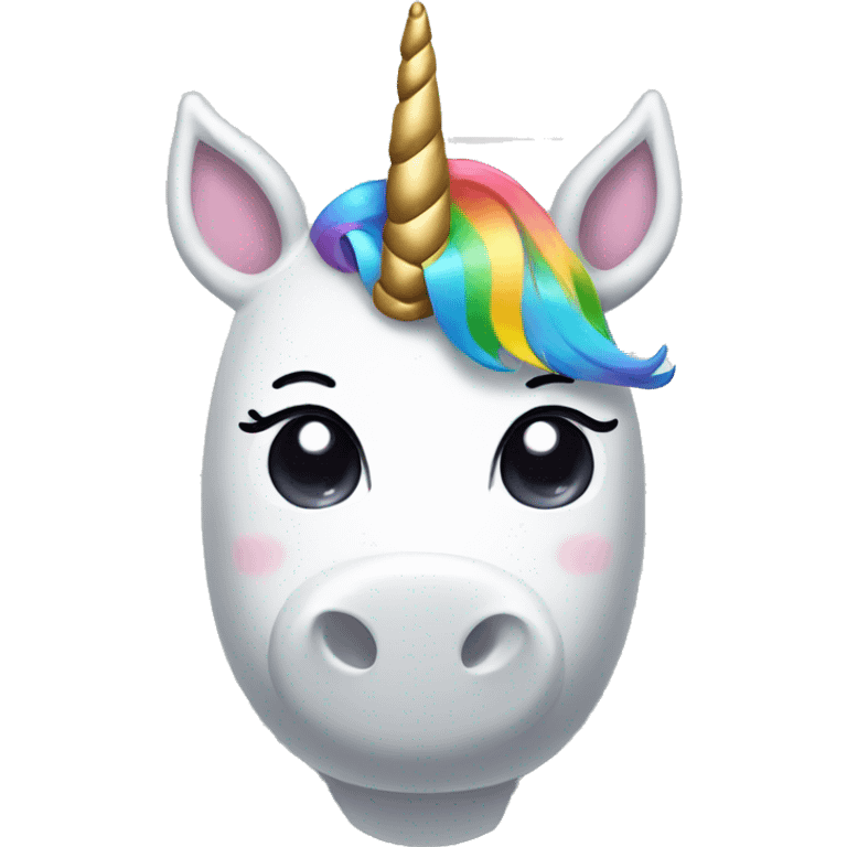 unicorn with   Bow on a toilet emoji