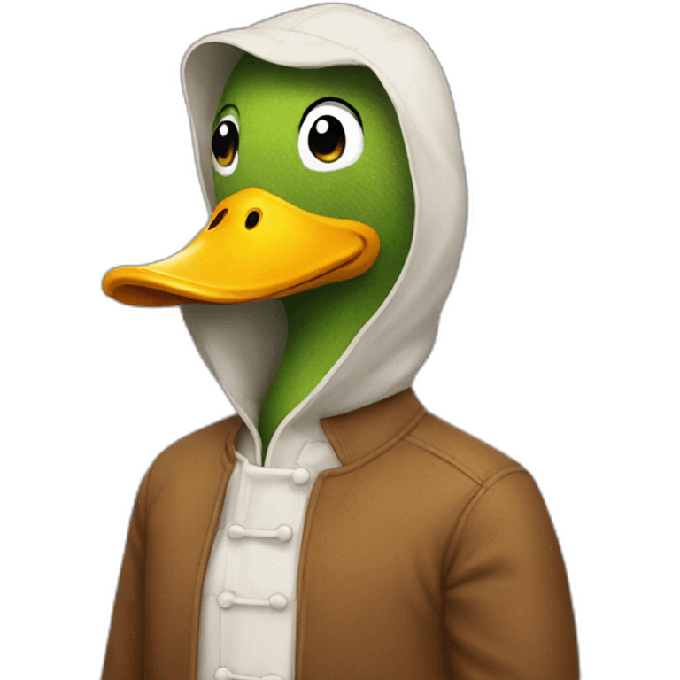 man wearing duck suit emoji