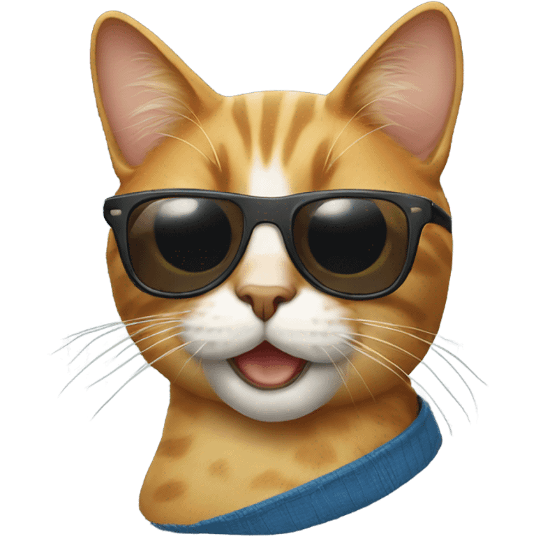 Cat with sunglasses emoji