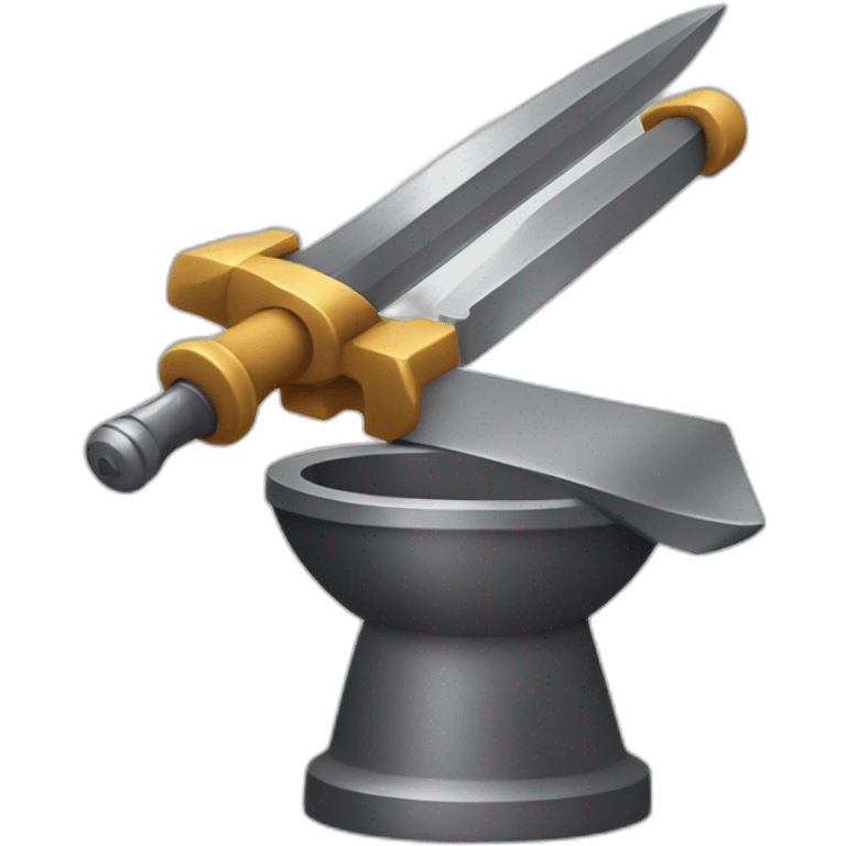 guy forging a sword on an anvil emoji