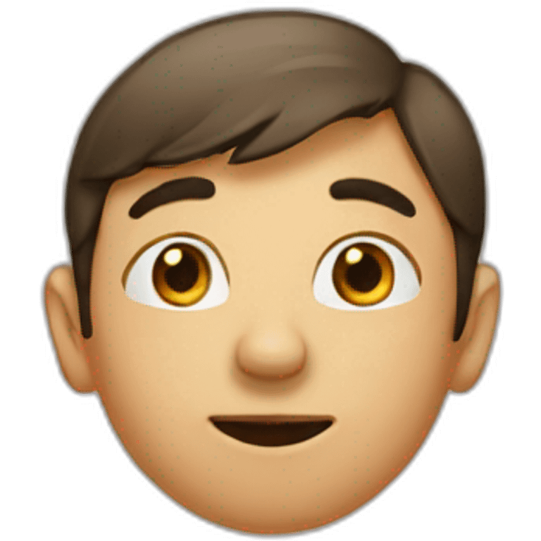 boy with nose growing longer emoji