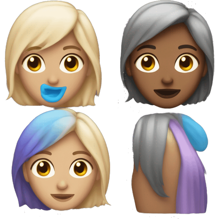 transgender pretty woman, with transgender colours emoji