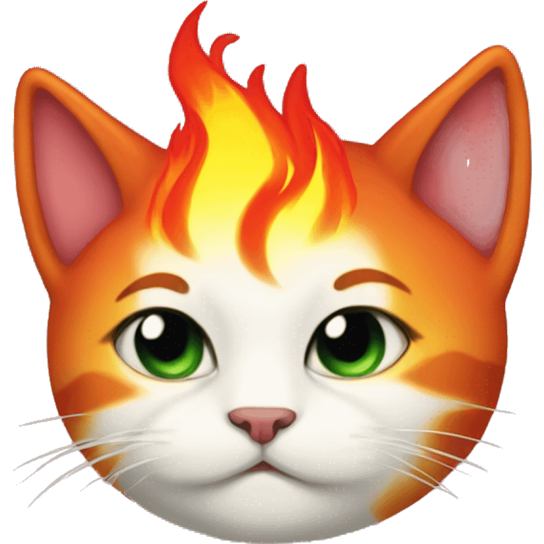 Fire cat love emoji