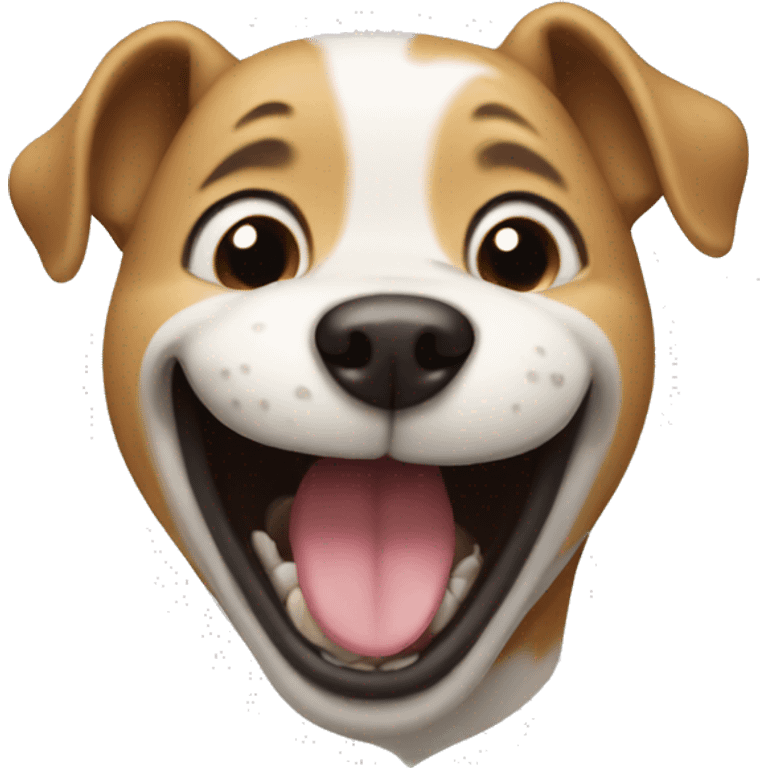 Laughing dog emoji