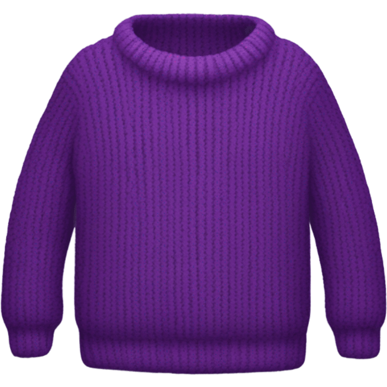 Purple cropped oversize wool sweater, isolated emoji