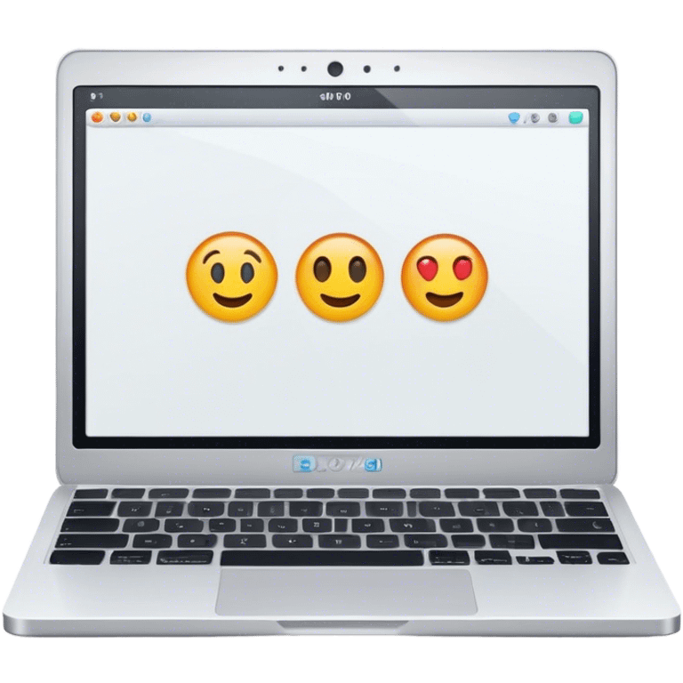 laptop screen video recording emoji