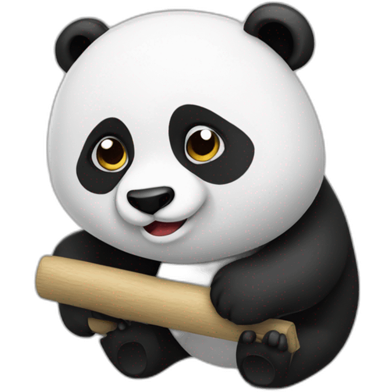 a panda bear working emoji