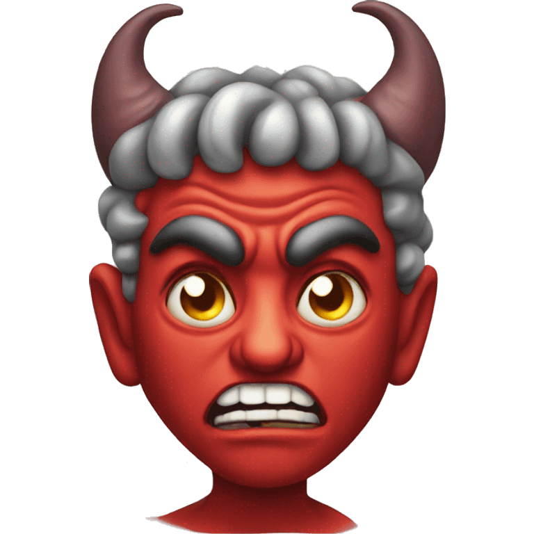 Devil with a big brain emoji