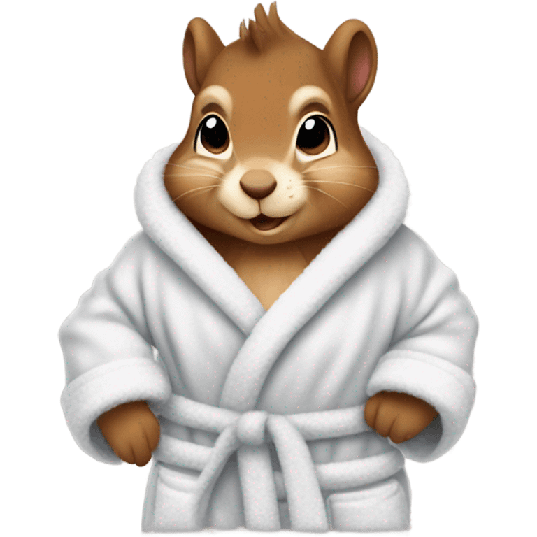 squirrel in bathrobe and slippers  emoji