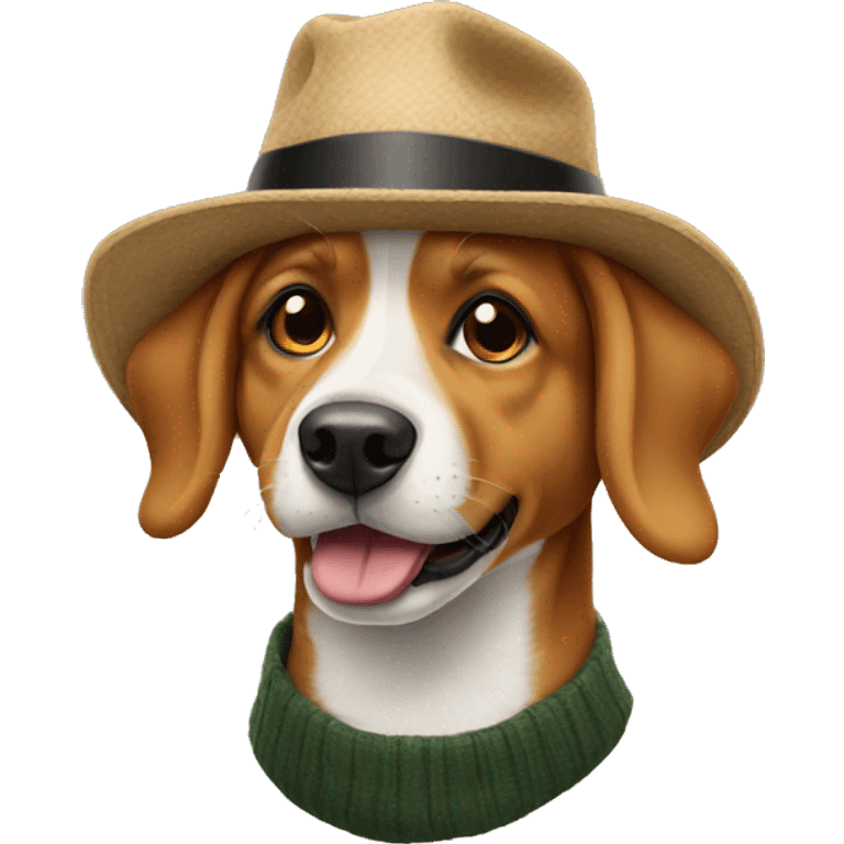 Dog with hat emoji