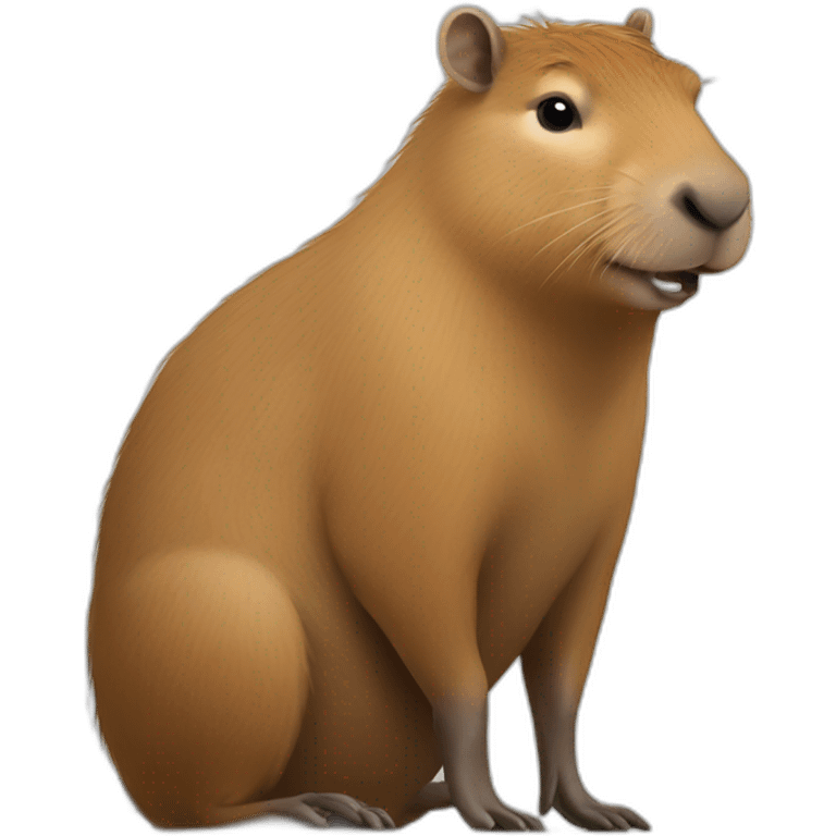 capybara using a macbook emoji