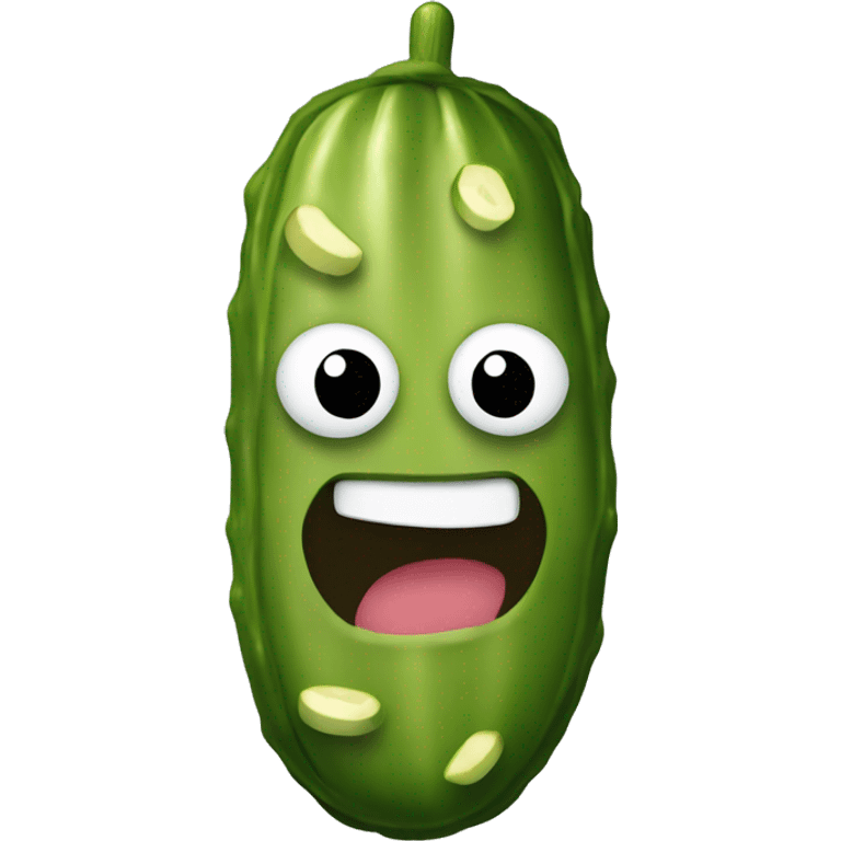 pickle with a lol face emoji