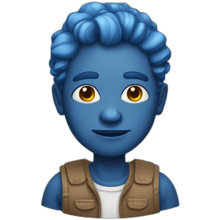 Creative man blue skin emoji