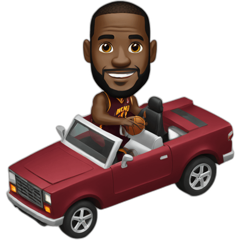 Lebron doing a drive by emoji