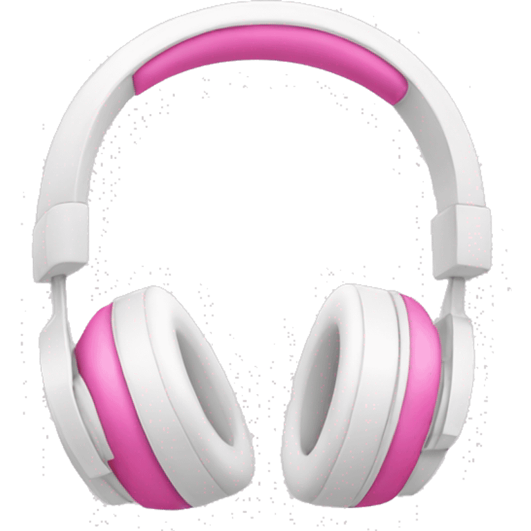 White headphones with pink bow emoji