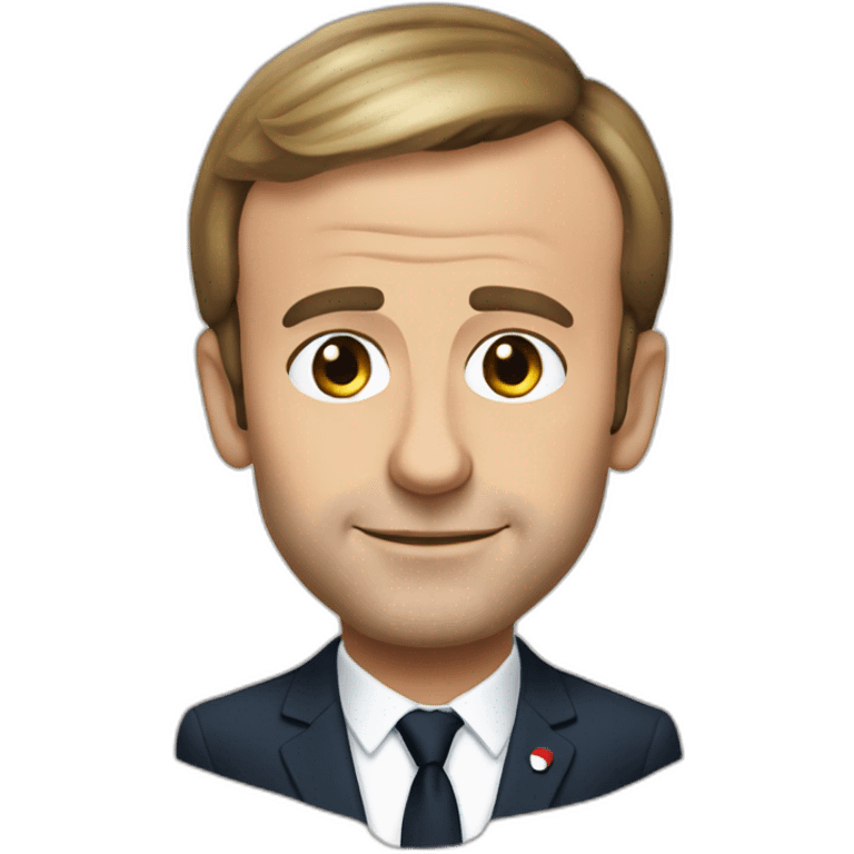 Emmanuel Macron sans cheveu  emoji