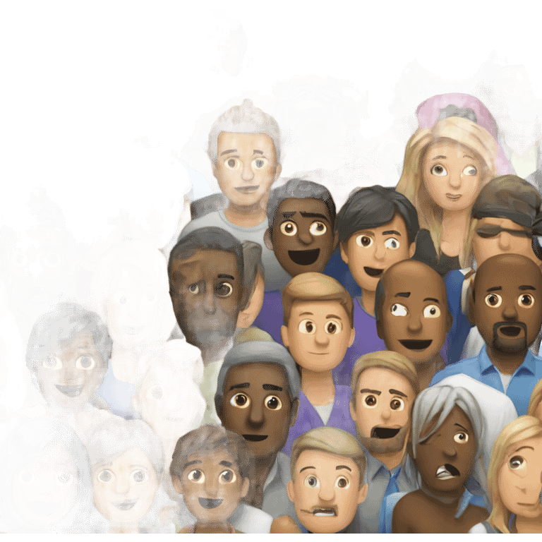 crowded place emoji