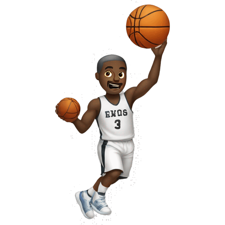 Black man playing basketball emoji