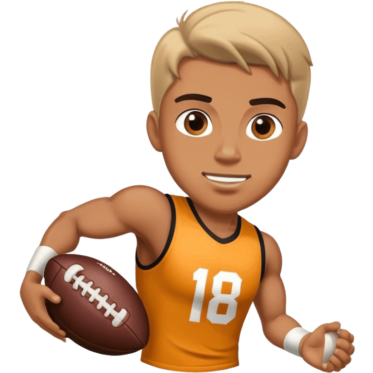 AFL player handballing a football emoji