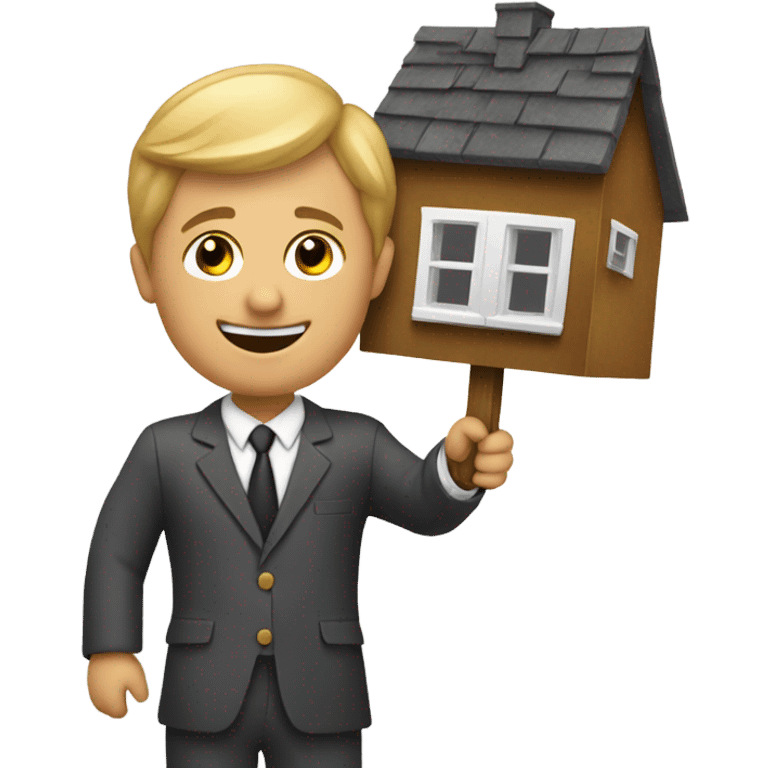 Meta wood the realtor holding a sold sign  emoji