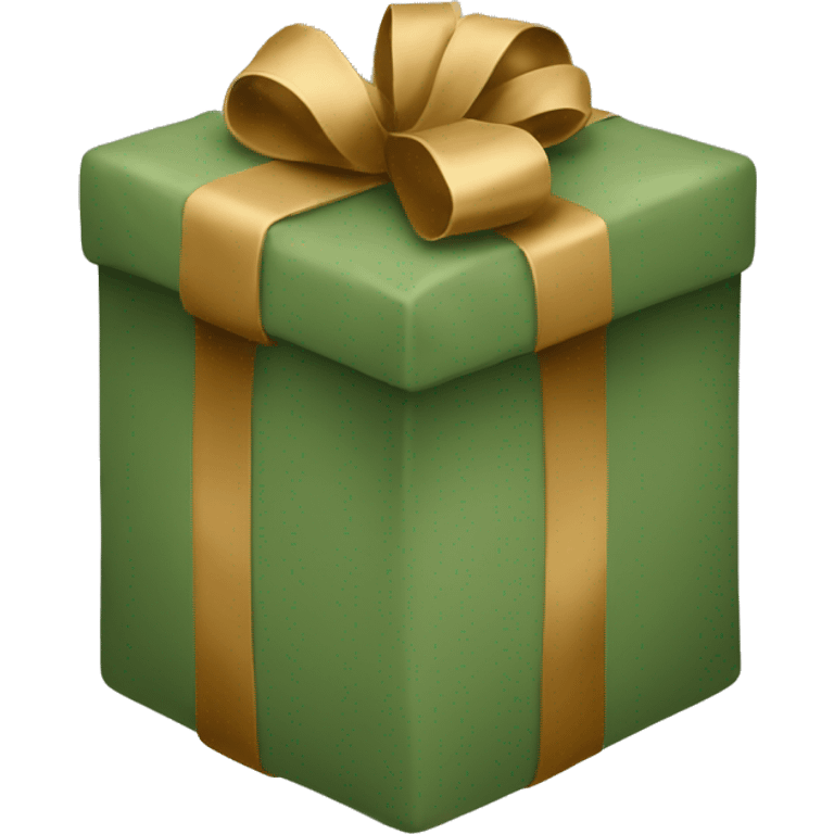 Khaki green christmas present  emoji