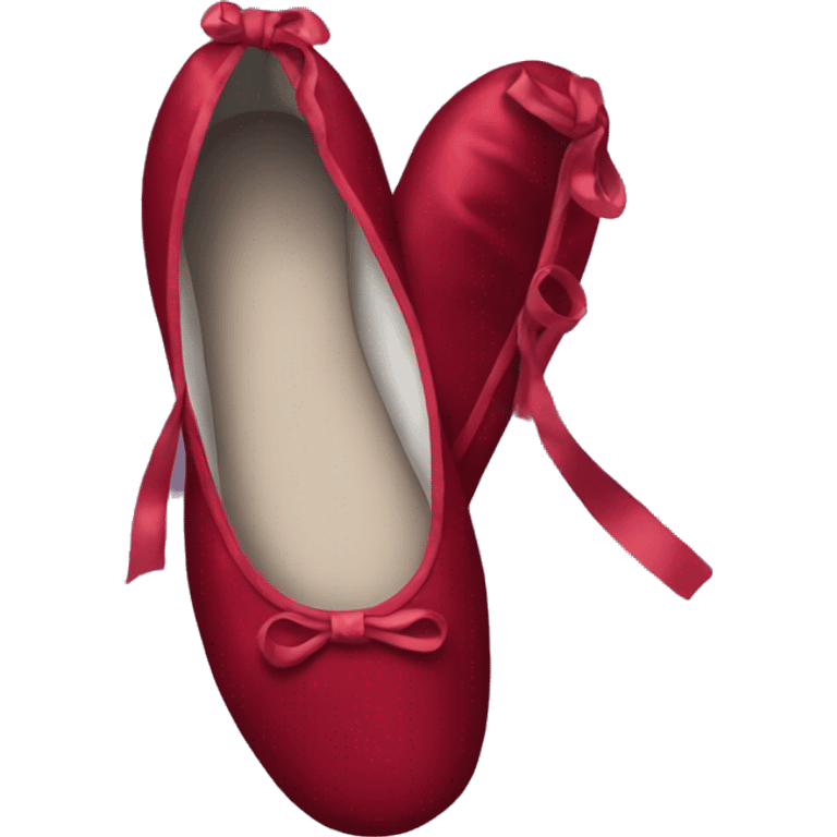 Dark red ballet shoes emoji