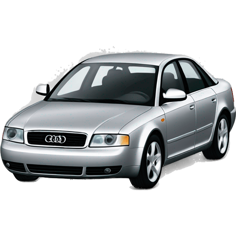 Silver 2001 Audi A4 emoji