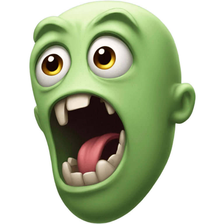 Horrified monster emoji