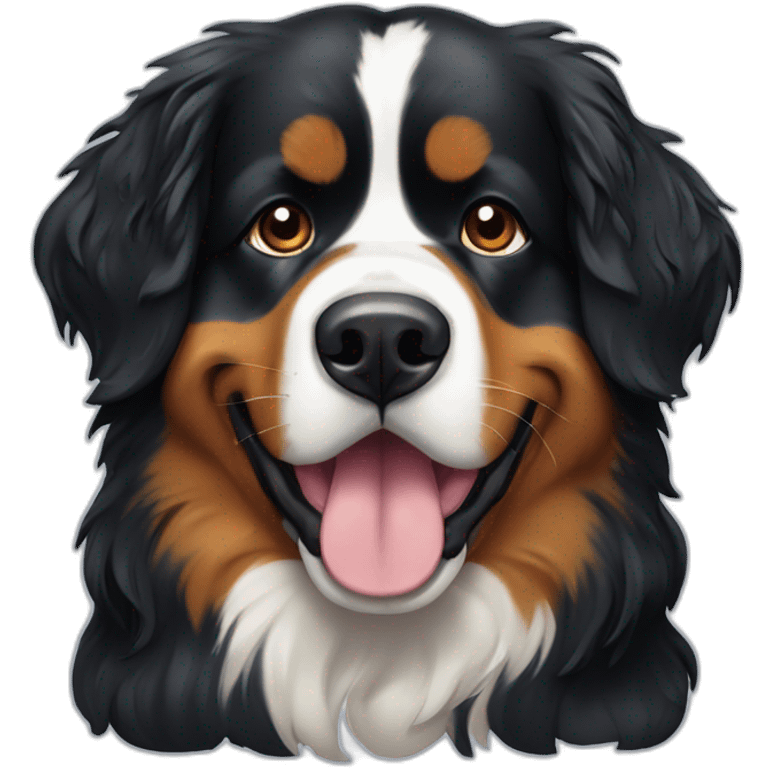 bernese mountaind dog with wet hair emoji