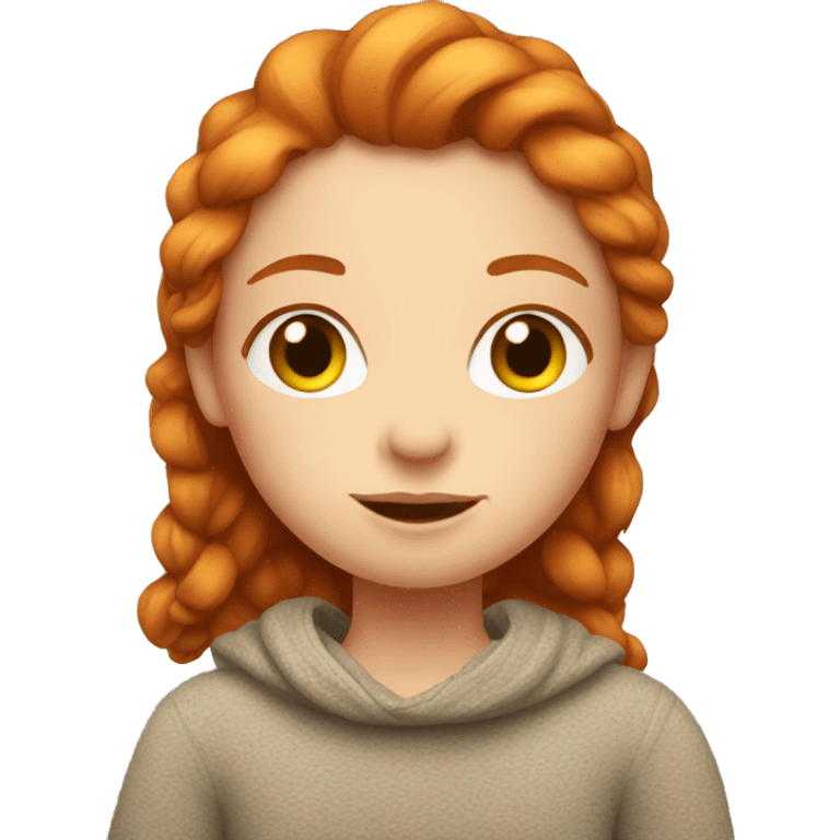 Cozy ginger girl emoji