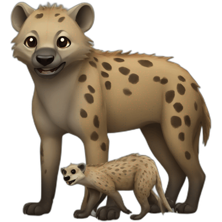 hyena and otter emoji