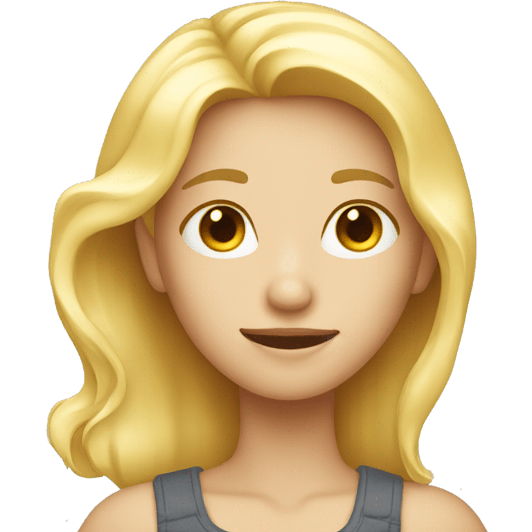 blonde girl holding sun emoji