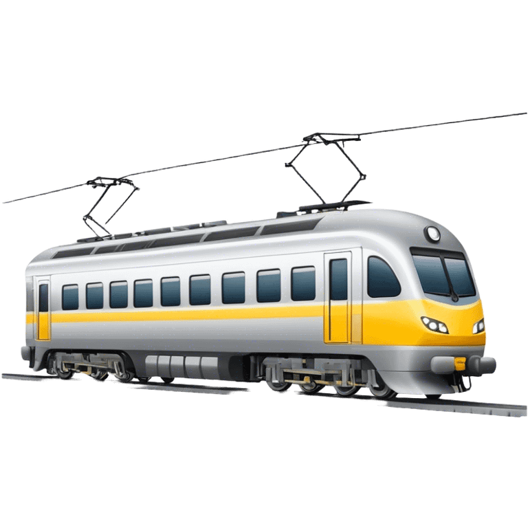 Australian passenger train (Iconic colour: Silver and yellow) emoji