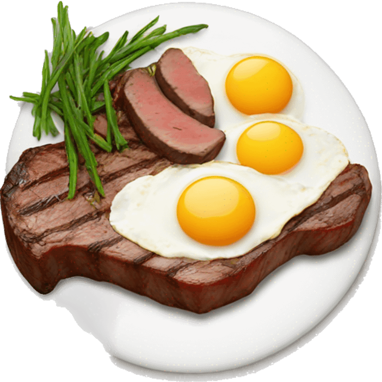 Steak and eggs emoji